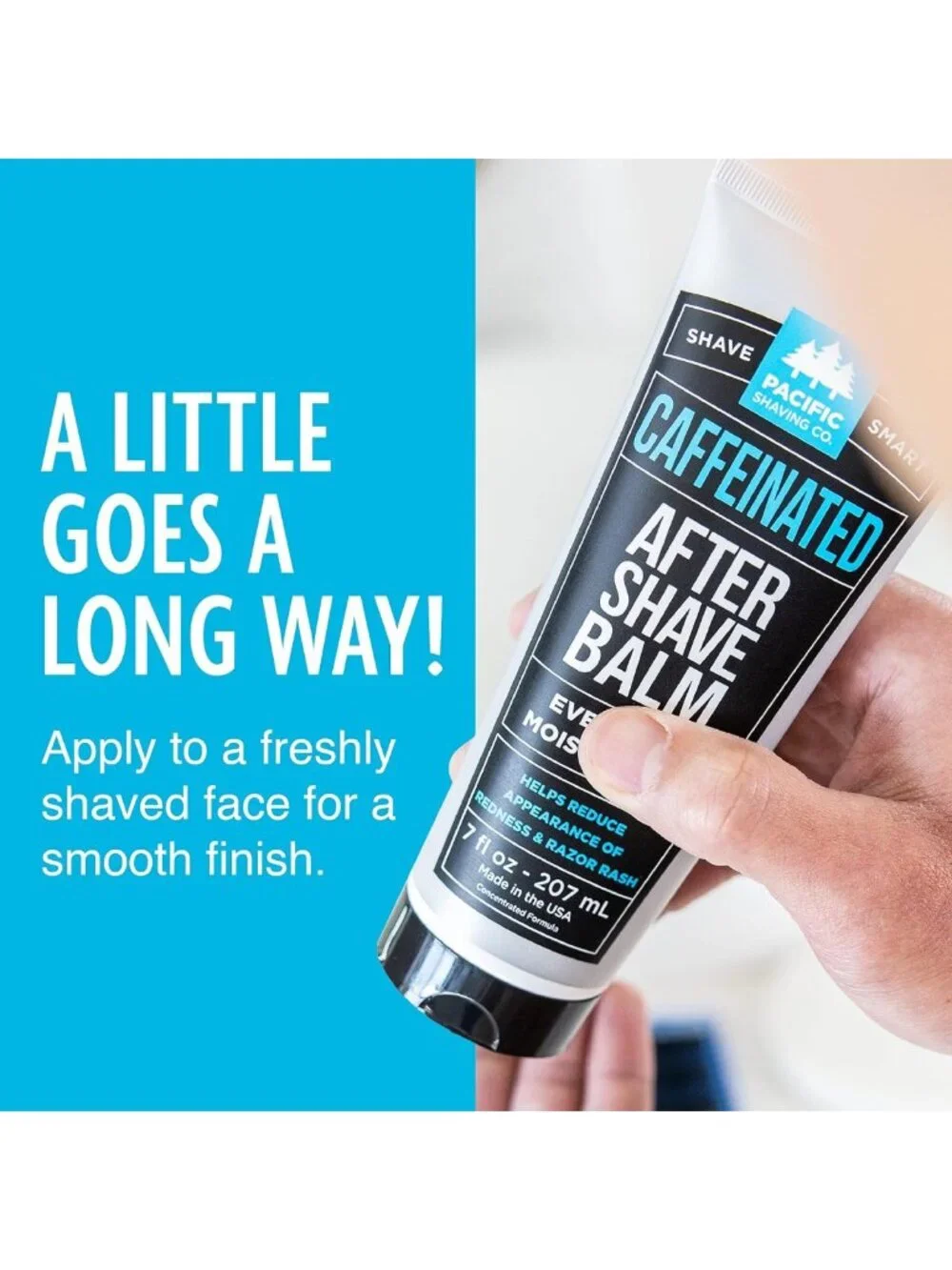Caffeinated Aftershave Balm for Men, 2 Pack - Soothing Post-Shave Lotion for